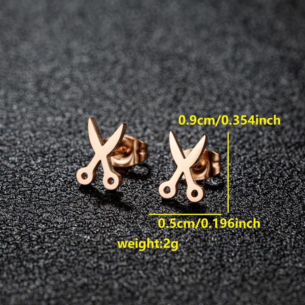 Niszowe Kolczyki Sztyfty ze Stali Nierdzewnej dla Kobiet – Design Żurawia Origami i Renifera, Kolekcja Mody 2025