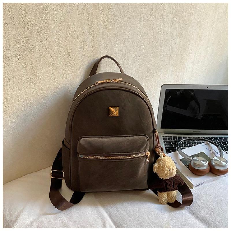 Fashionable Retro-style Women's Casual Travel Large Capacity Backpack with High-end Feel and Double Shoulder Straps