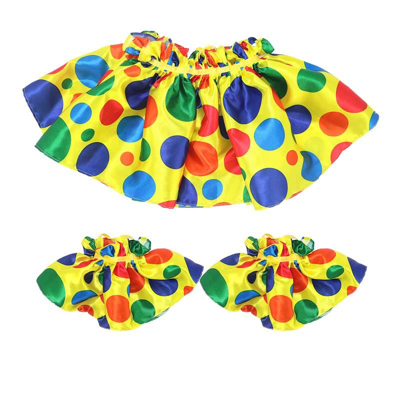 Set Costume Clown Circo Pazzo Cross: Tutù, Sciarpa, Collare, Accessori Ricamati a Mano.