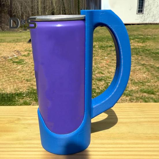 12oz Slim Can Holder with Handle 3D-Printed Ergonomic Grip Drink Holder Universal Drink Caddy for Soda Beer