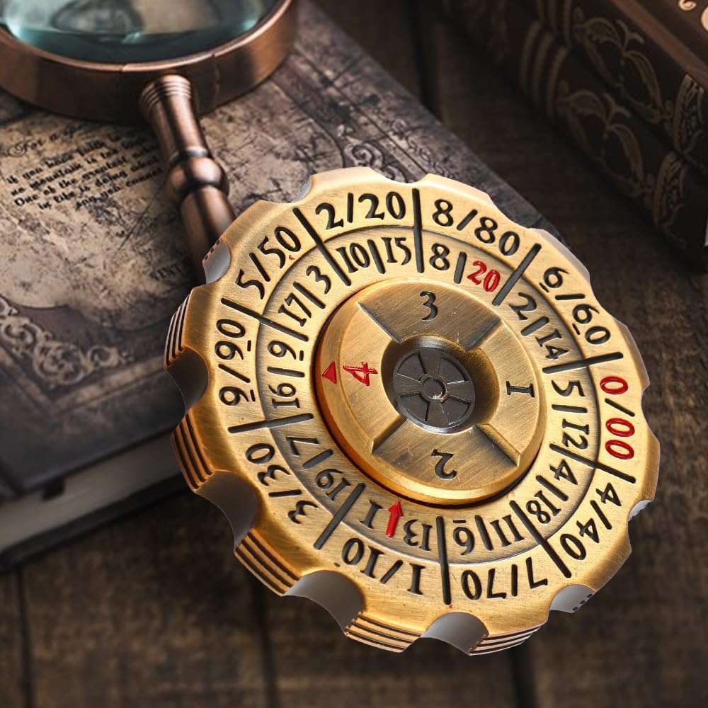 2-in-1 DND Dice & Fidget Spinner(1 Pack), Unique Roulette D&D Dice, Cool Spinner D&D Metal Dice Set, D6, D8, D10, D12,D20,D% 7-in-1 Dungeons and