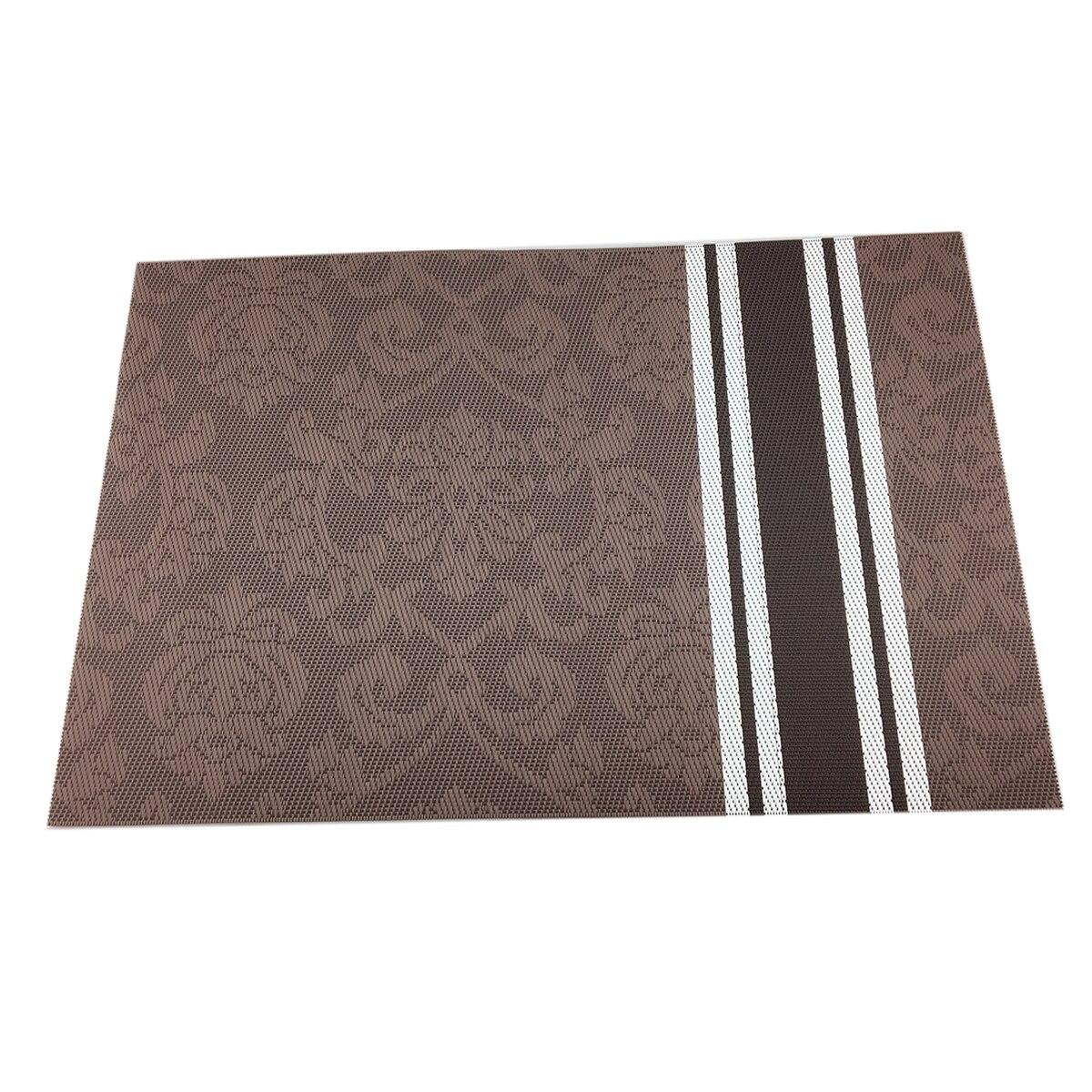 

4 шт., набор кухонных обеденных ковриков, ПВХ салфетки, нескользящие настольные коврики, роскошные ретро-стили, термостойкие декоративные коврики для стола бежевый