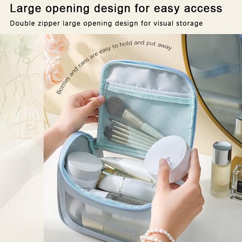 Portable Cosmetic Bag Female Travel Storage Toiletry Organize Women Waterproof Pvc Wash Kit Transparent Zipper Make Up Case