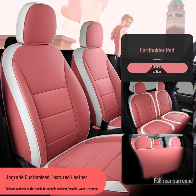 

Универсальная кожаная подушка на сиденье для автомобиля ORA на все четыре сезона - Оригинальный дизайн, Полный обхват. Specify Car Model and Year