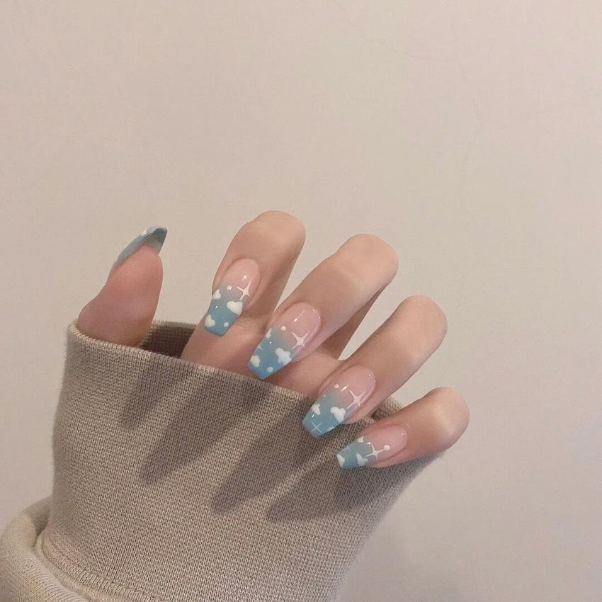 Starry Sky Gradient Cloud Detachable Nail Art Patches