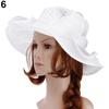 Women's Fashion Large Wide Brim Sun Screen Hat Summer Flat Flower Beach Cap