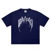 Oversized Streetwear Men Clothing Punk Letter Graphic Print Harajuku Short Sleeve Tops Tee Hip Hop Korean Goth Tshirt Cotton Y2k