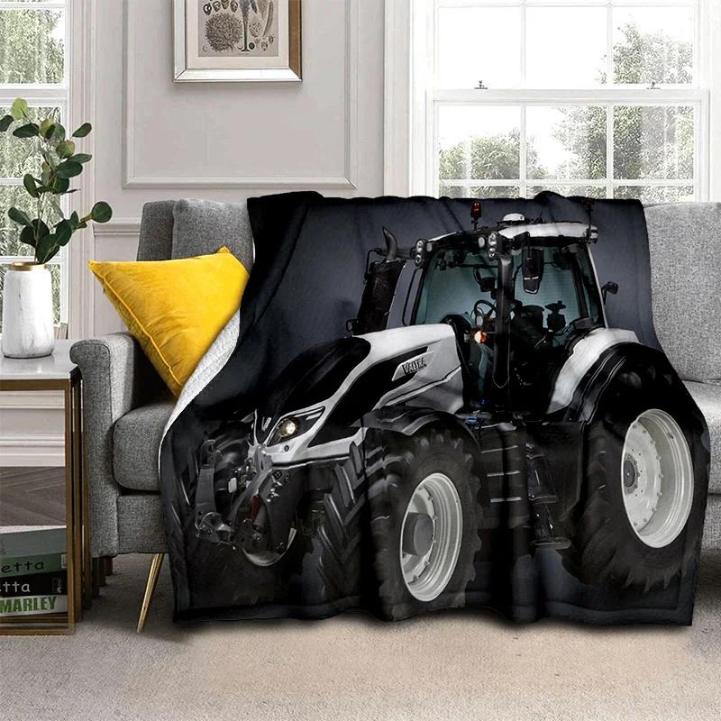 3D Retro Car Tractor Truck Series HD Blanket,Soft Throw Blanket for Home Bedroom Bed Sofa Picnic Travel Office Cover Blanket Kid