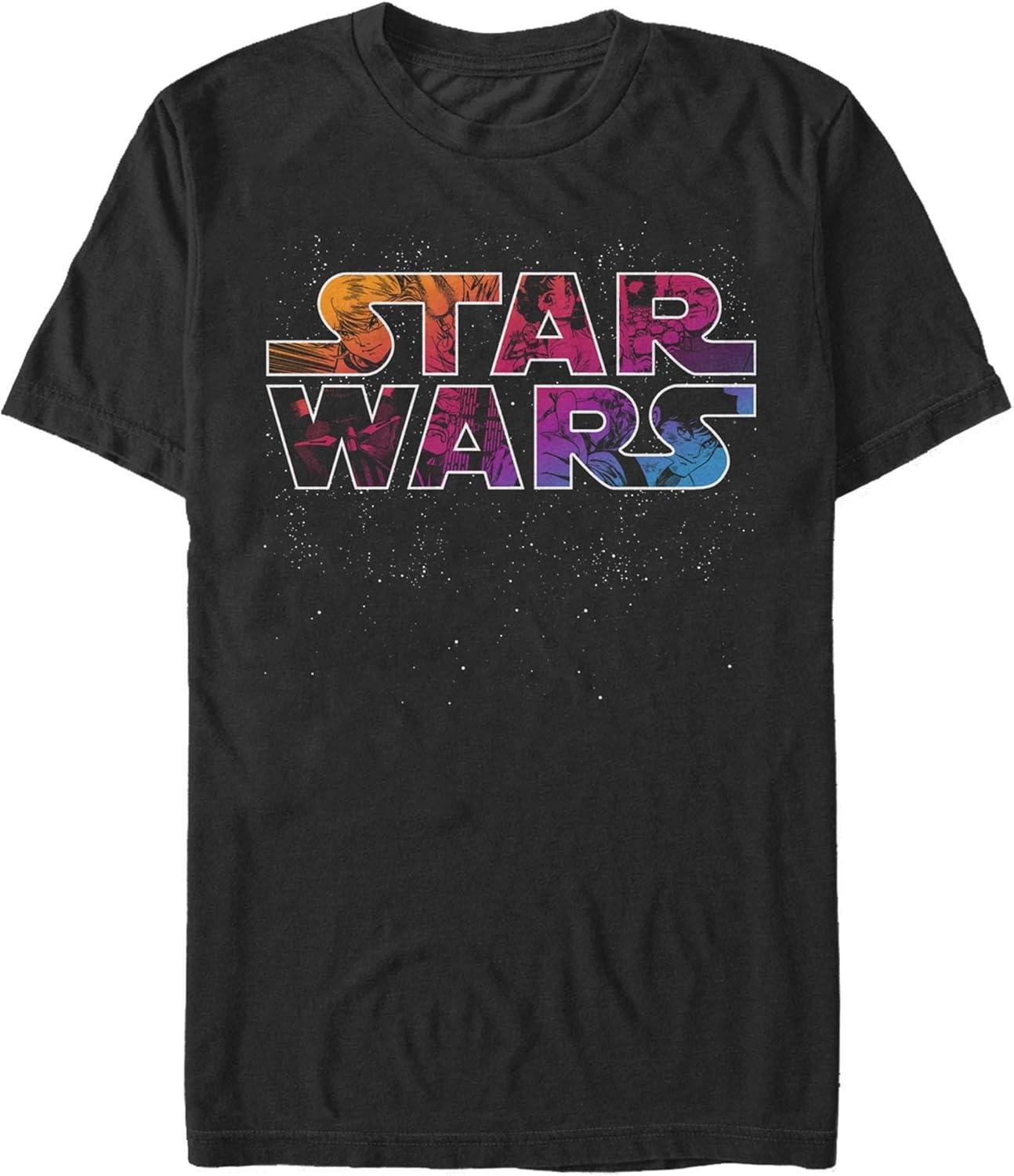 

Star Wars Mens Anime Glow LogoT-Shirt XXXXXL чорний
