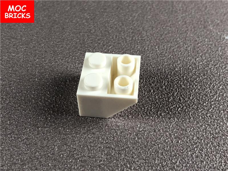 Non-Toxic 50Pcs/Lot Moc Bricks White Black Silver Gray Slope Brick 2X2 Inverted 3660 Diy Educational Building Blocks Toys Kids Gifts