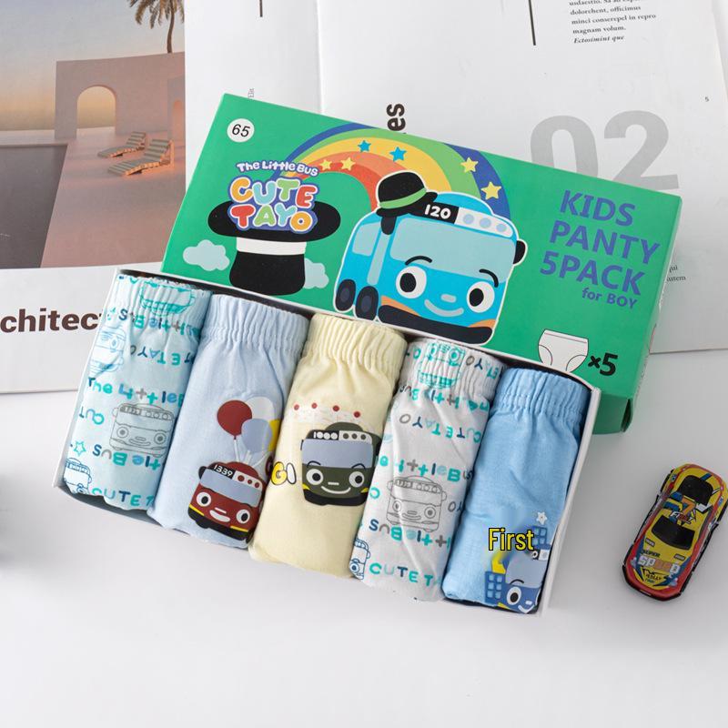 Korean Style Cotton Cartoon Triangle Underwear for Kids