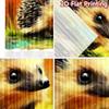 2D flat Photography Backdrop Scene Tapestry Cute Hedgehog in Field 100% Polyester Festive Holiday for Suitable for parties