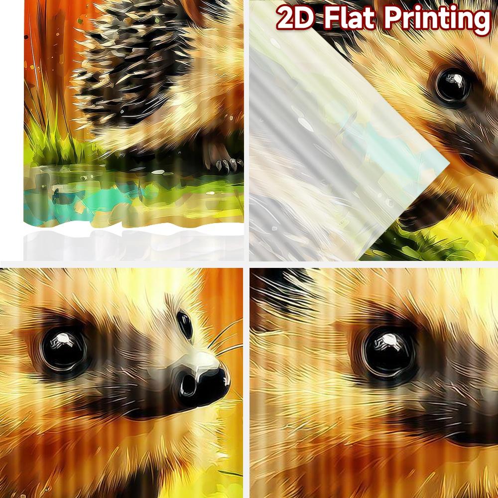 2D flat Photography Backdrop Scene Tapestry Cute Hedgehog in Field 100% Polyester Festive Holiday for Suitable for parties