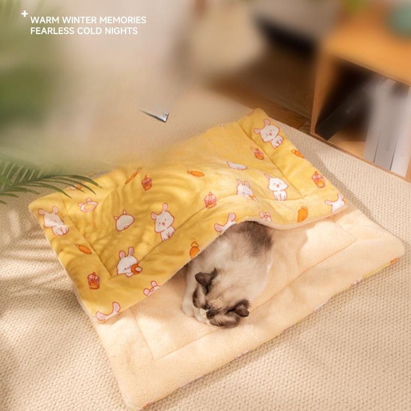 Pet Blanket Cat Blanket Cat Mat Thickened Autumn and Winter Warm Dog Mat Kennel Blanket Kennel Sleeping Mat