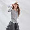 Betu Women's Faux Two-Piece Long Sleeve Top