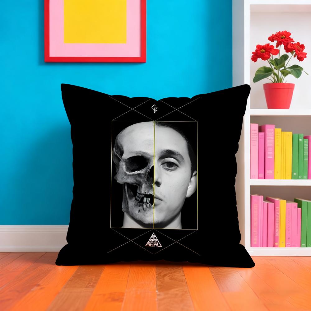 CCanserbero Singer Pillow Case Cushion Cover Soft  EasyWash Pillow Case  Versatile For Couch Bed Travel And Office