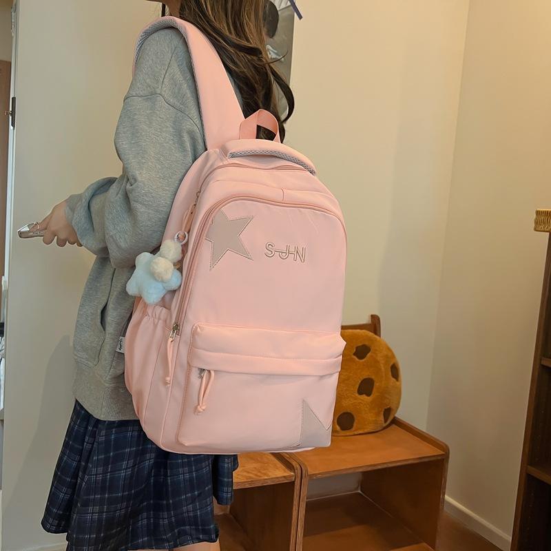 New Japanese Ins Campus Small Fresh Fashion Joker Bag Large Capacity Junior High School Students Backpack.