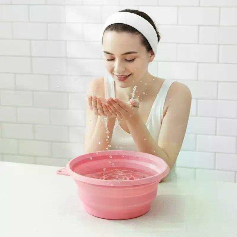 Silicone Foldable Face Ice Bath Bowl For Facial Plunge Dipping Skin Care Tool Home Travel Beauty Essential Multi Purpose Nursing