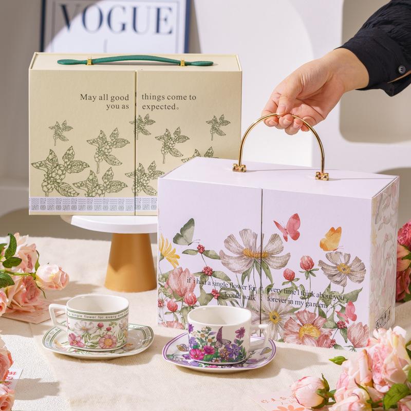 

Housewarming Gifts Coffee Cup Sets Gift Boxed Packaging Opening Events Anniversary Company Souvenirs Water Cup Ceramics 220ml