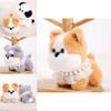 Plush Dog Keychain With Pearl Chain For Girls Gift And Bag Decoration