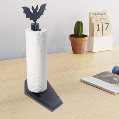 Yousheng Halloween Tissue Holder Roll Paper Stand Realistic Bat Design Easy To Install Paper Rack Kitchen Bathroom Decoration