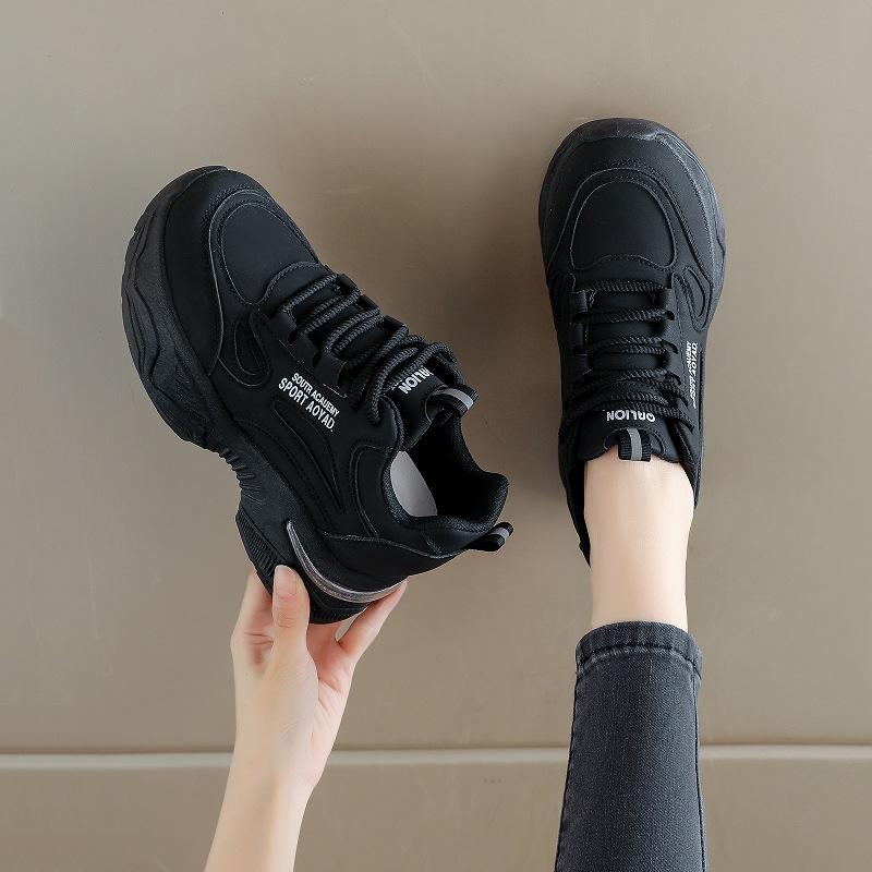 Plattform-Dad-Schuhe Herbst Neu Kleine Innen-Absatzerhöhung Rutschfest Lässige Sportschuhe