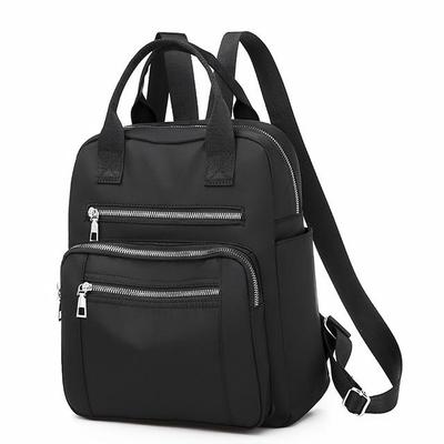 Yogodlns Zaino moda nuovo da donna Borsa da scuola di grande capacità per adolescenti Zaino Oxford impermeabile da viaggio Pacchetto nero semplice