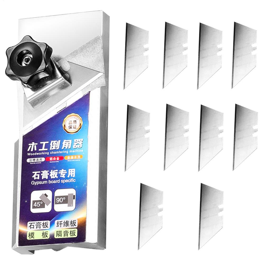 Plasterboard Edge Chamfer Tool Aluminum Alloy V Planer Multi-Functional 45 Degree Anti-Slip Edge Chamferer For Plasterboard