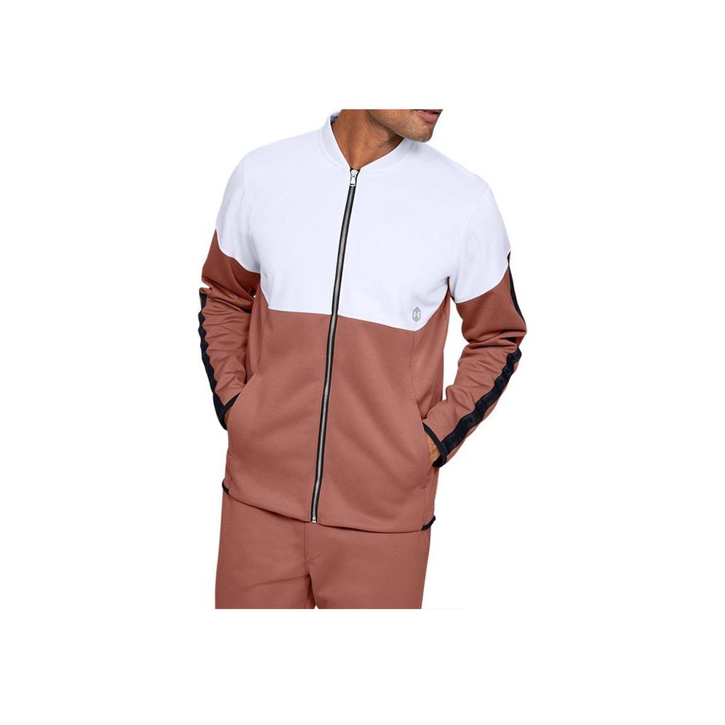 Under Armour Logo Retro Color Block Loose Jacket Men Jacket Brown 1344135-112
