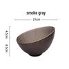 Smoky Grey Gold-Trimmed Glass Fruit Bowl