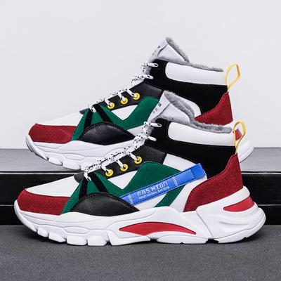 Winter Comfortable High-top Shoes Sports and Leisure Velvet Warm and Cold-proof Cotton Shoes Daddy Trendy Shoes
