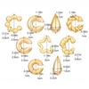 4Pcs/set C Shape Earring Clip Glossy Cartilage Ear Cuff Vintage Jewelry Accessories  Women