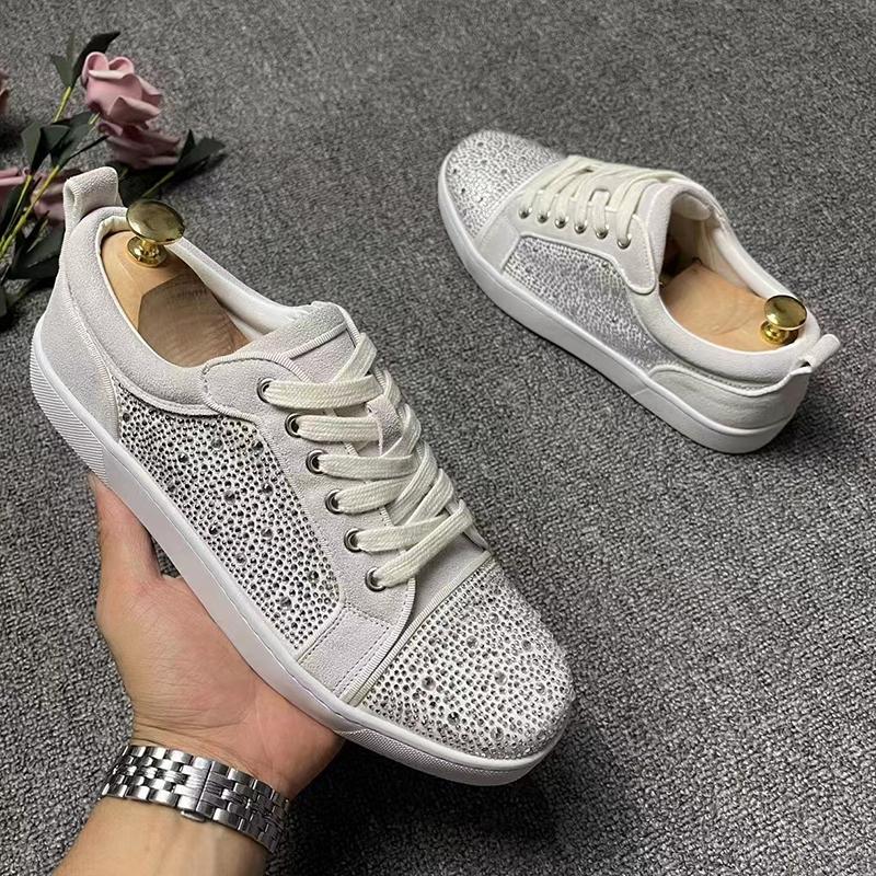 

Модные мужские туфли со стразами, туфли-дерби на плоской подошве, вечерние платья для ночного клуба, замшевые кроссовки из коровьей кожи, индивидуальная обувь 270