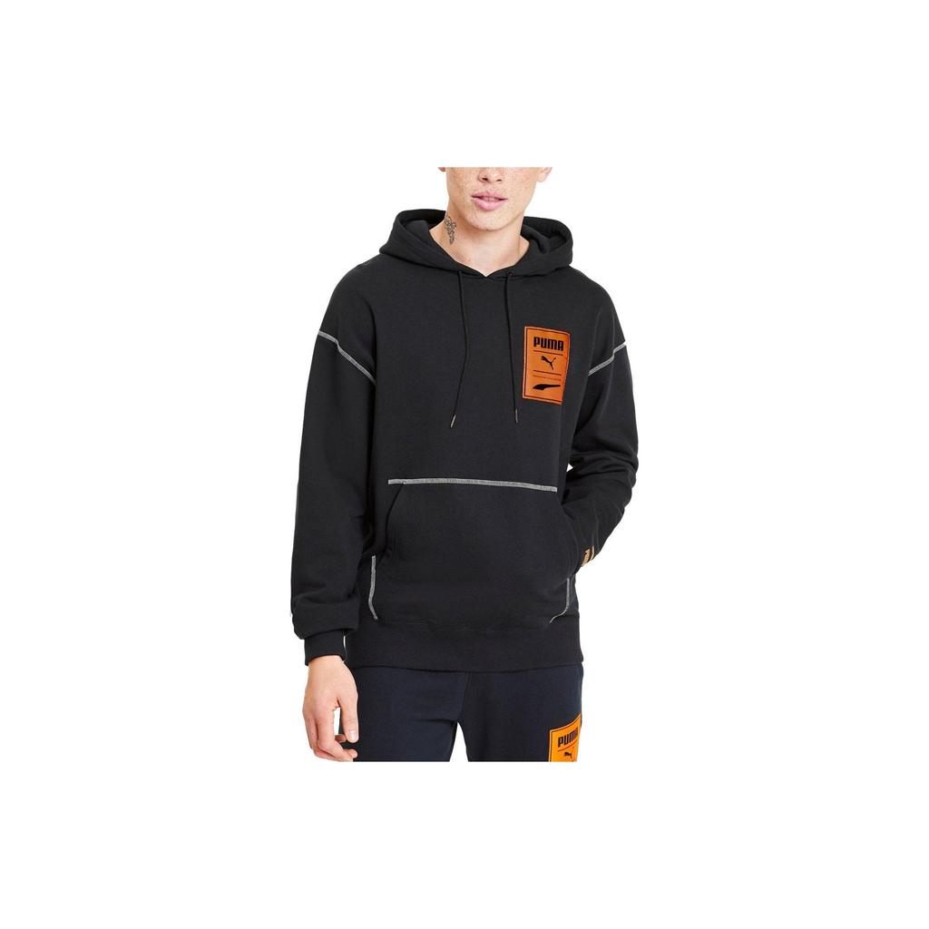 Puma Casual Printed Hoodie Men Tops Black 597886-01