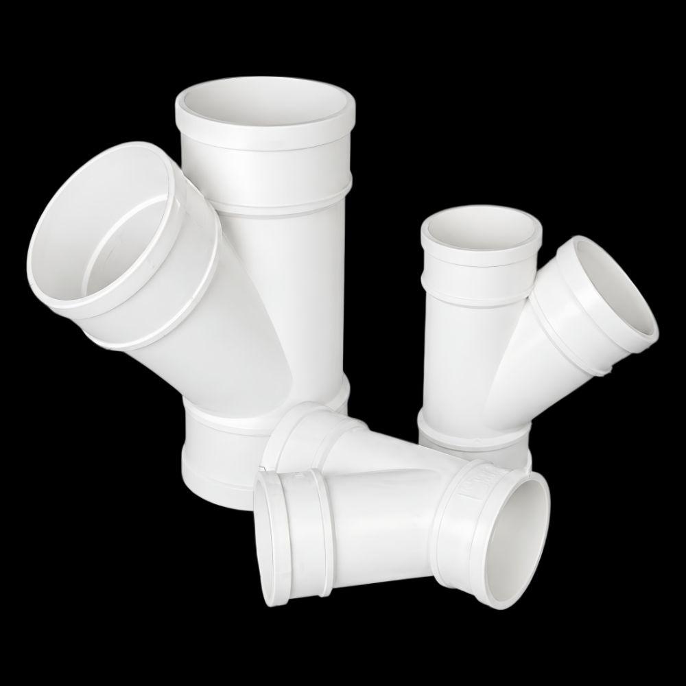 Y-Shaped 3-Way Drainage Pipe Fittings White Drain Pipe Joint  Pipeline Accessories