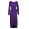 eBay solid color anti-sleeve flat long-sleeved crew neck irregular dress color