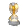 Cabinet Display Snake Figure Lamp with Globe Light Center, USB Cable, and Button Control for Desk or Shelf Use