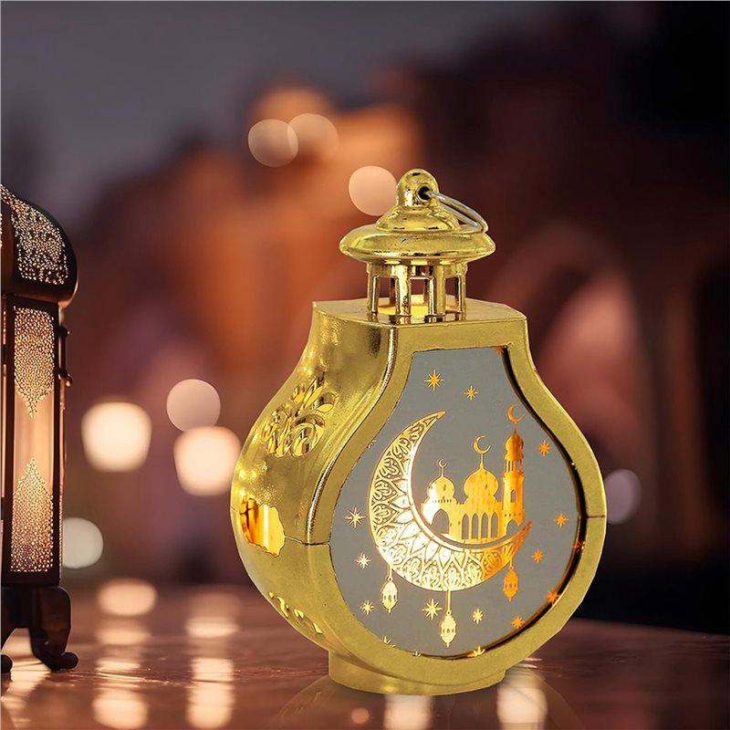 Premium-4 Pcs Ramadan Lantern Vintage Candle Lantern Decorative Hanging Lantern Eid Mubarak Lantern Gold Lantern Home Decor