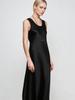 Elegant Satin Slim-Fit U-Neck Sleeveless Dress for Seaside Vacations