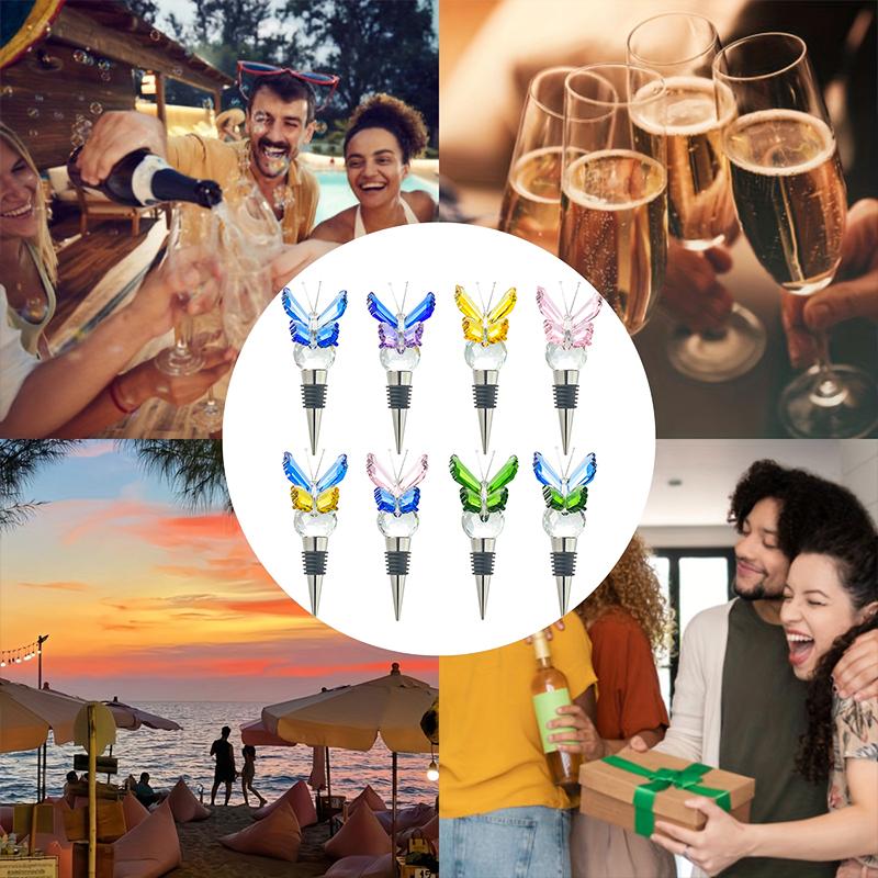 1PC Sealed Bottle Stopper Household Butterfly Party Cap Bottle Stopper Bar Crystal Festivals Multiple Options Available