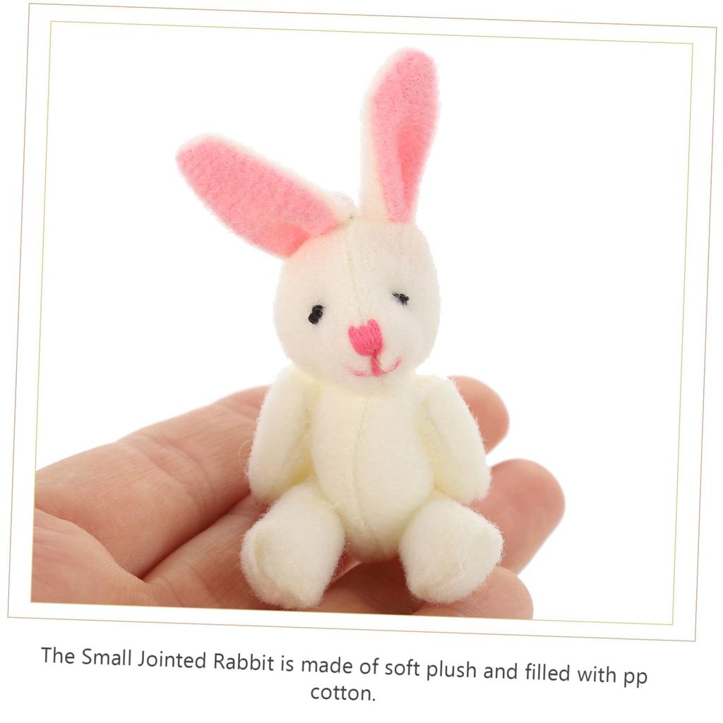 VORCOOL 15pcs Knuckle Rabbit Pendant Stuffed Animal Baby Rabbit Doll PP Cotton