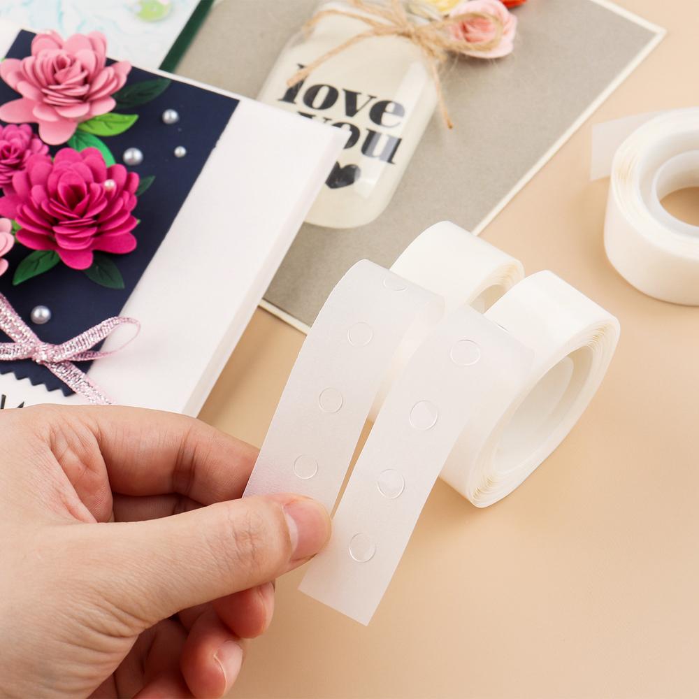 1pc 3mm and 5mm Ultra Thin Double-sided Adhesive Dots Clear Mini Glue Dots for Scrapbooking Paper Card Making Craft Dots