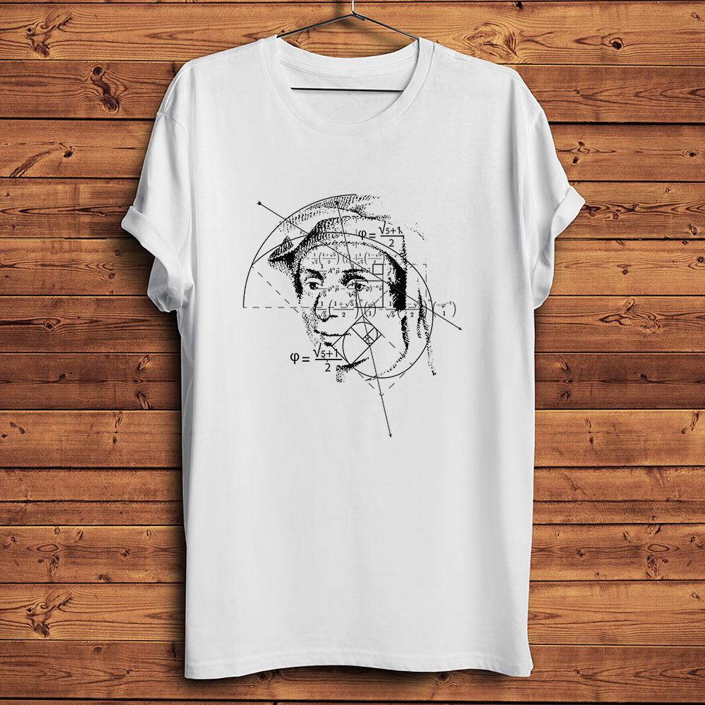 Fibonacci Sequence Line Funny Geek TShirt UnisexCool Homme Summer White Casual Short Sleeve TshirtUnisex TeeBreathable Print S
