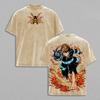 Shinra Kusakabe Fire Force Anime Clothing Men Women Oversized T-shirts Washed T Shirt Vintage Cotton Tshirt Harajuku Male Tops