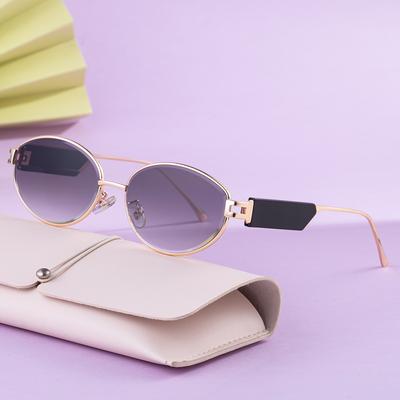 Oval Frame Sunglasses Women'S Trend Sunscreen Sunglasses Women'S Trend High-End Glasses