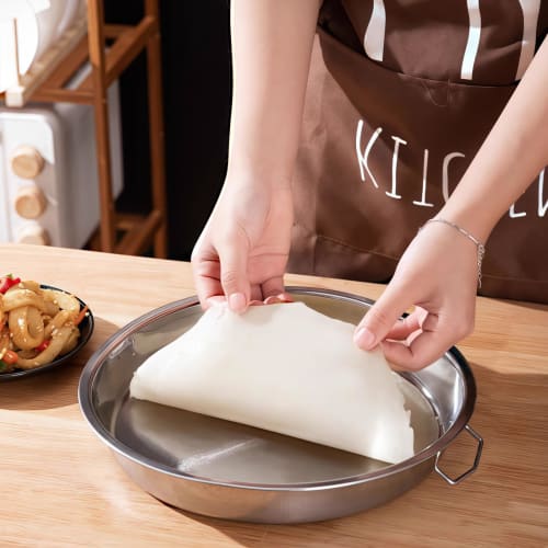 BDHD Cooling Skin Steamer, Stainless Steel Pot Cooling Skin Making Tool, Chilled Noodle Pot Cooling Skin Pan, Multi-Size 24cm-32cm, Chinese Cooking To