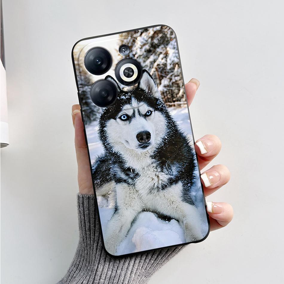 Case For Infinix Smart 8 Back Cover Black Silicon Soft TPU Marble Cover For Infinix Smart 8 X6525 Funda Smart8 Phone Cases Coque