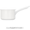 Noda Horo Enamel Saucepan, Milk Pan, Gas Stove Only, Made In Japan, White, 12cm, YN-M12