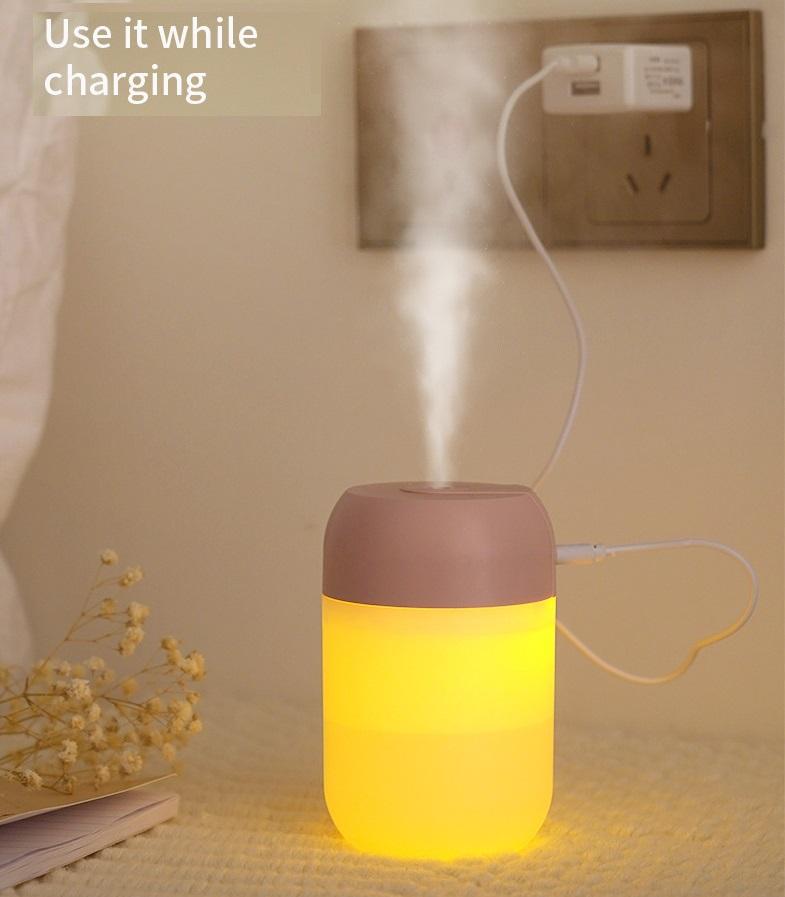 Air Humidifier Ultrasonic Mini Aromatherapy Diffuser Portable Sprayer Usb Essential Oil Atomizer Led Lamp For Home Car