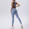 Yoga Bodysuit Women's Bra Nude Feel Sports Workout Clothes Training Dance One-Piece Hip Lifting Running Trousers Tight